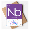 thumbnail image 1 of Chestry Elements Period Table Transition Metals Niobium Welcome Back Greeting Cards Envelopes Blank, 1 of 4
