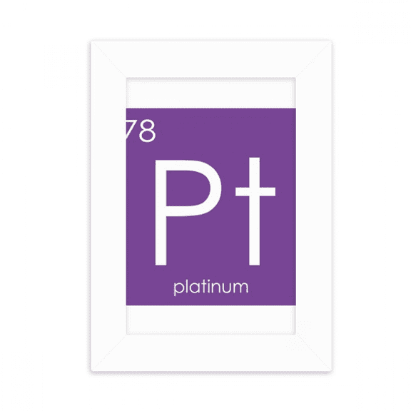 Chestry Elements Period Table Transition Metals Platinum Pt Desktop Photo Frame Picture Display Decoration Art Painting