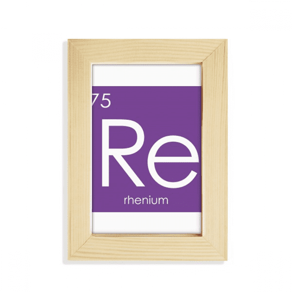 Chestry Elements Period Table Transition Metals Rhenium Re Desktop Display Photo Frame Picture Art Painting 5x7 inch