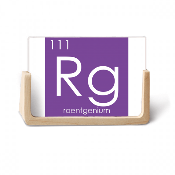 Chestry Elements Period Table Transition Metals Roentgenium Rg Photo Wooden Photo Frame Tabletop Display