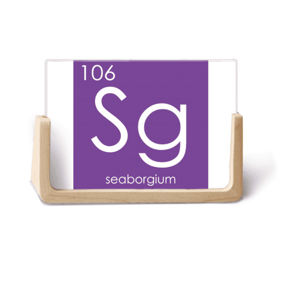 Chestry Elements Period Table Transition Metals Seaborgium Sg Photo Wooden Photo Frame Tabletop Display