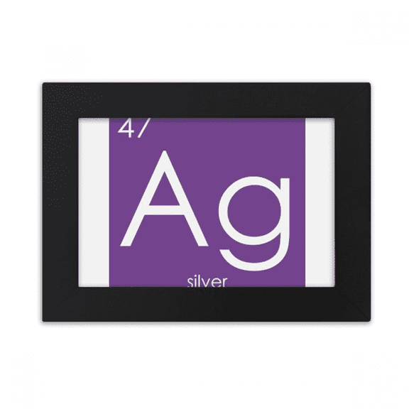 Chestry Elements Period Table Transition Metals Silver Ag Desktop Photo Frame Ornaments Picture Art Painting