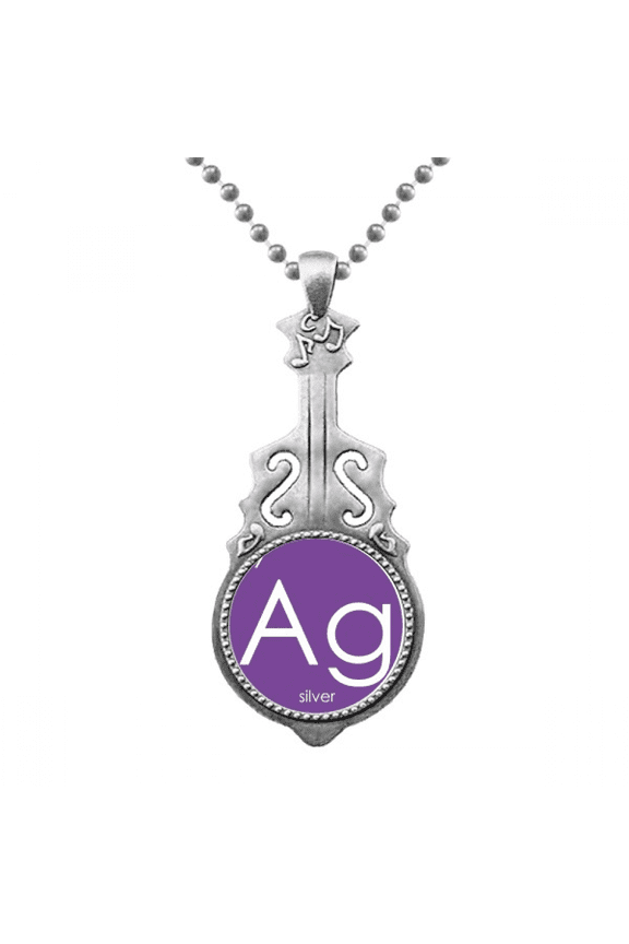 Chestry Elements Period Table Transition Metals Silver Ag Pendant Jewelry Music Guitar Torque Hangtag