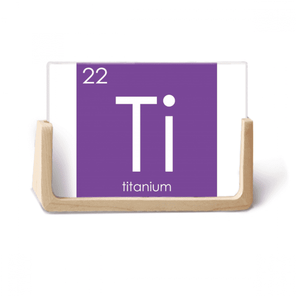 Chestry Elements Period Table Transition Metals Ti Photo Wooden Photo Frame Tabletop Display
