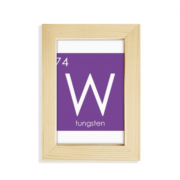 Chestry Elements Period Table Transition Metals Tungsten Desktop Display Photo Frame Picture Art Painting 5x7 inch