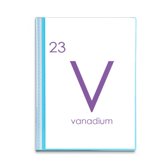 Chestry Elements Period Table Transition Metals Vanadium V Book Sheet Protectors Portfolio Binder Folder