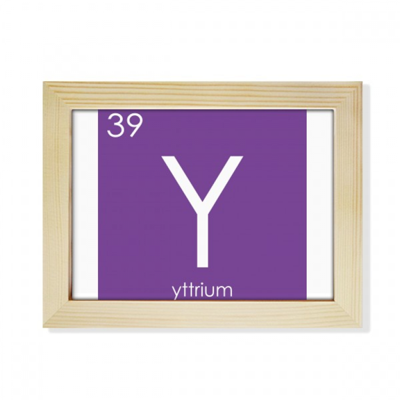 Chestry Elements Period Table Transition Metals Yttrium Y Desktop Photo Frame Picture Art Decoration Painting 6x8 inch
