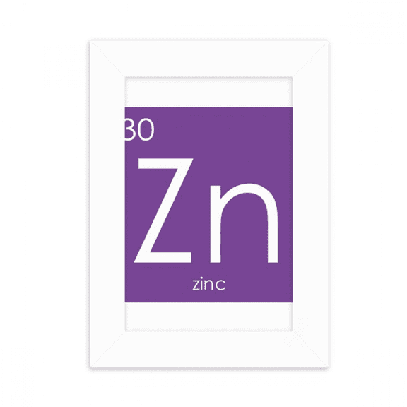 Chestry Elements Period Table Transition Metals Zinc Zn Desktop Photo Frame Picture Display Decoration Art Painting