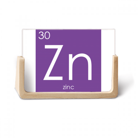 Chestry Elements Period Table Transition Metals Zinc Zn Photo Wooden Photo Frame Tabletop Display