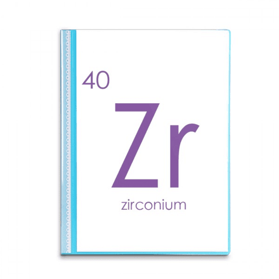 Chestry Elements Period Table Transition Metals Zirconium Zr Book Sheet Protectors Portfolio Binder Folder