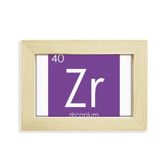 Chestry Elements Period Table Transition Metals Zirconium Zr Desktop Decorate Photo Frame Picture Art Painting 5x7 inch