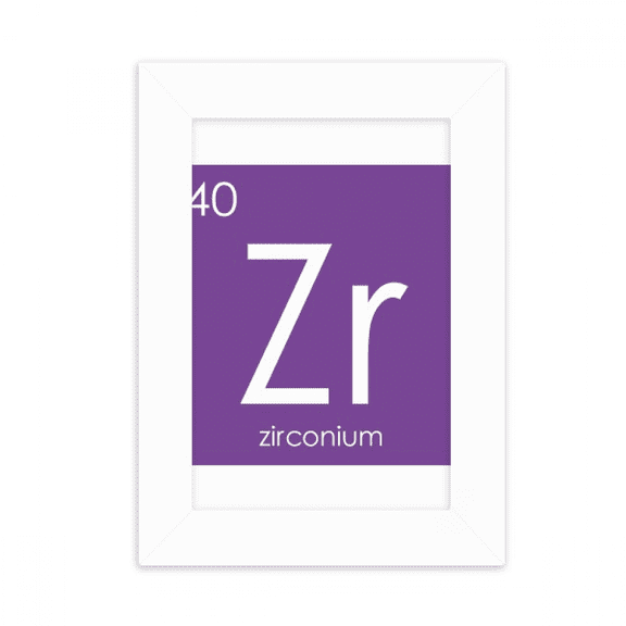 Chestry Elements Period Table Transition Metals Zirconium Zr Desktop Photo Frame Picture Display Decoration Art Painting