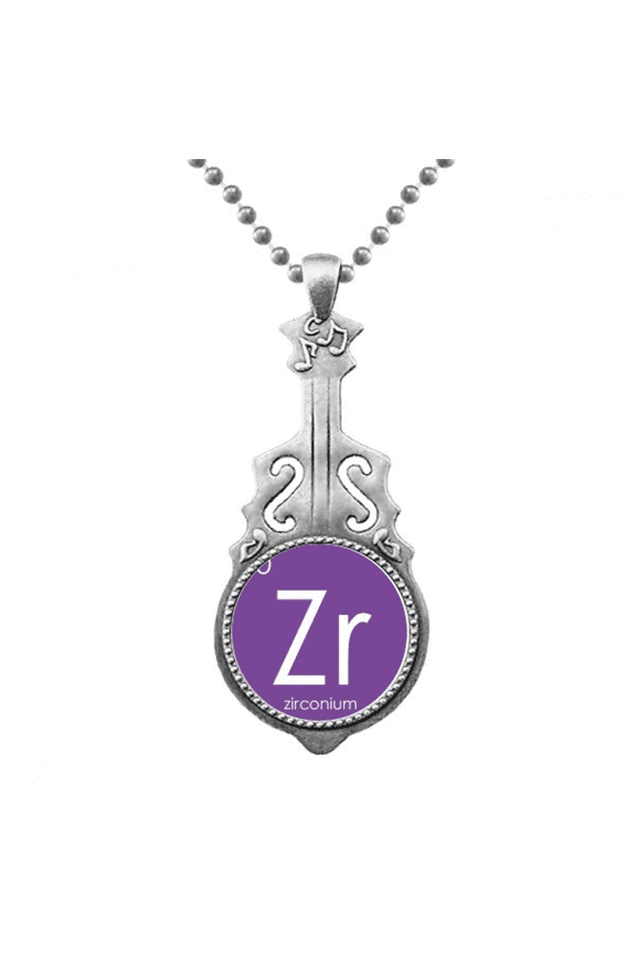 Chestry Elements Period Table Transition Metals Zirconium Zr Pendant Jewelry Music Guitar Torque Hangtag