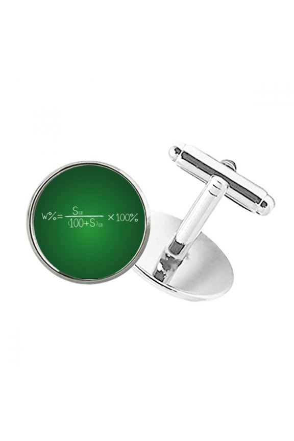 Chestry Kowledge Solubility Formula Round Button Cuff Clip Stud Cufflinks