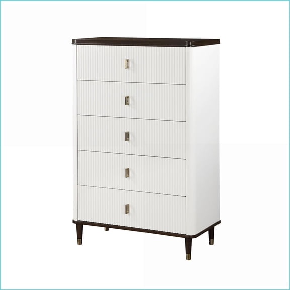 Chests | Carena White & Brown Finish Storage Chest | White+Walnut | Synthetic Wood