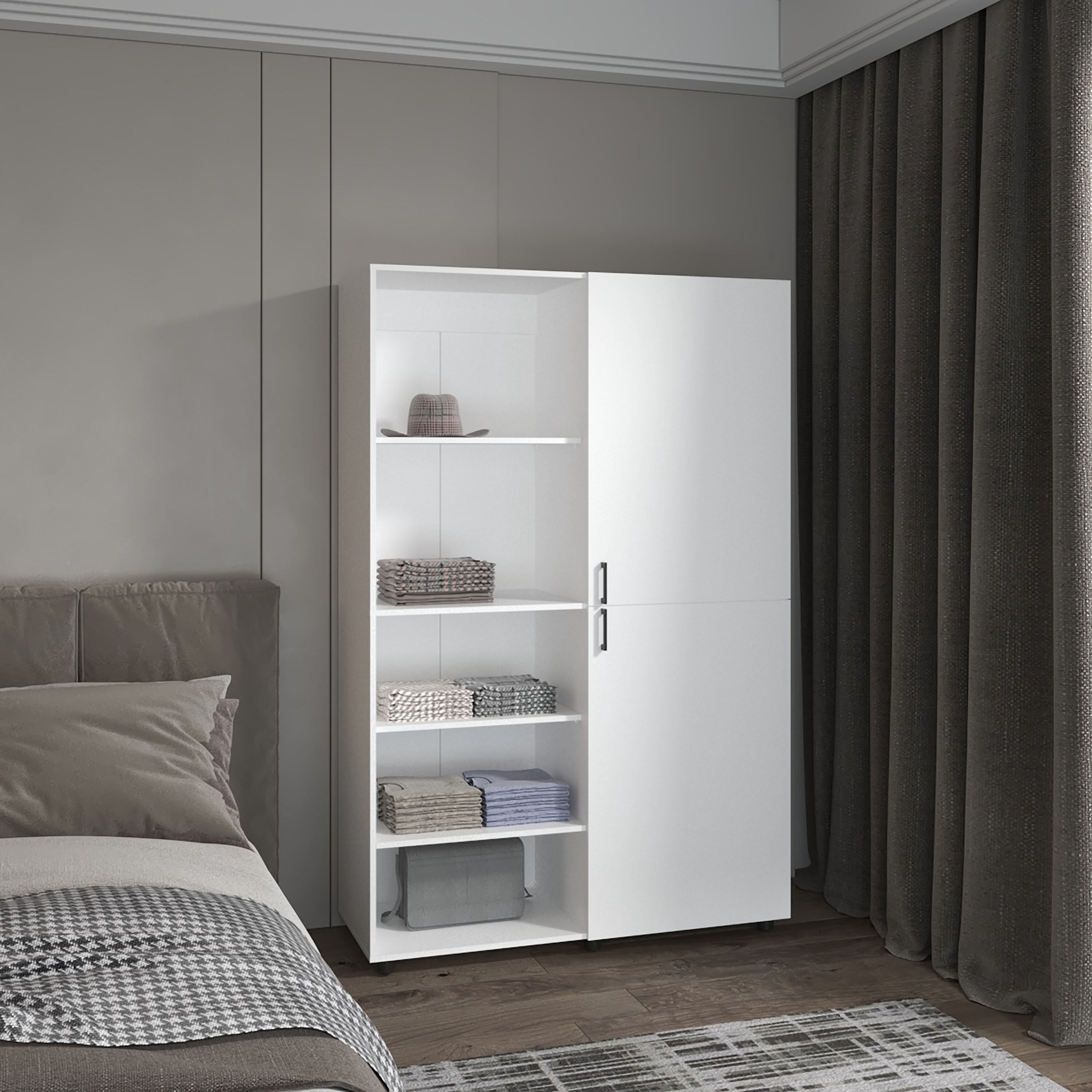 Chests Of Drawers, Eco High One Door Freestanding Armoire With Hanging ...