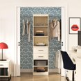 thumbnail image 1 of Chests Of Drawers, Kelly 5 Shelf / 2 Drawer Closet Organizer with 3 Adjustable Hanging Rods, Ivory Dressers,Particle Board Wooden Dressers, Furniture Bedroom Furniture Dressers, Chests & Wardrobes, 1 of 9