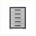 thumbnail image 1 of Chests & Wardrobes, Adelaide Grey & Black 5-Drawer Chest with Silver Finish | Black | Solid Wood+MDF, 1 of 5