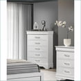 thumbnail image 1 of Chests & Wardrobes: Contemporary White 5-Drawer Chest | Solid Wood Frame | White Color, 1 of 6