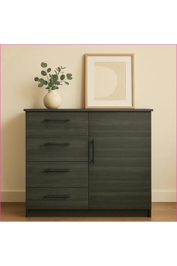 Chests & Wardrobes: Robin Gentleman's Chest with Extra Deep Drawers | Gray | Wood