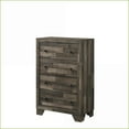 thumbnail image 1 of Chests & Wardrobes, Rustic 4-Drawer Tall Chest Brown Gray Wooden Bedroom Storage | Rustic Brown | Wood, 1 of 6