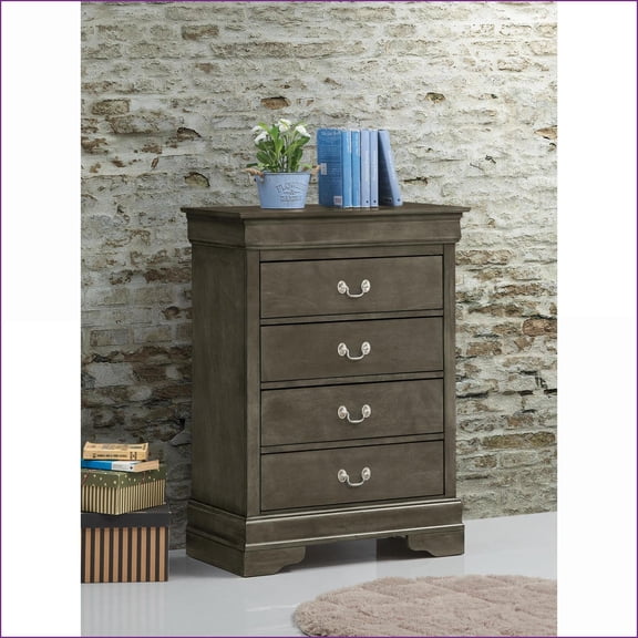 Chests & Wardrobes Traditional Gray Storage Chest 41"Hx31"Wx16"D | Gray | Particle Board