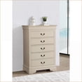 thumbnail image 1 of Chests & Wardrobes, Traditional Louis Phillipe Chest with Dovetailed Drawers, 48"H x33"W x18"D | Beige | Particle Board, 1 of 8