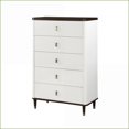 thumbnail image 1 of Chests, White & Brown Finish with Ample Storage Drawers | White+Walnut | Synthetic Wood, 1 of 6