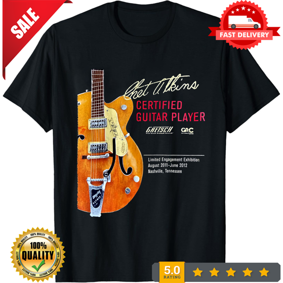 Chet ATKINS COUNTRY MUSIC VTG Style Shirt Black Unisex S-5XL NE2854, ULTRA LIMITED-TH68025