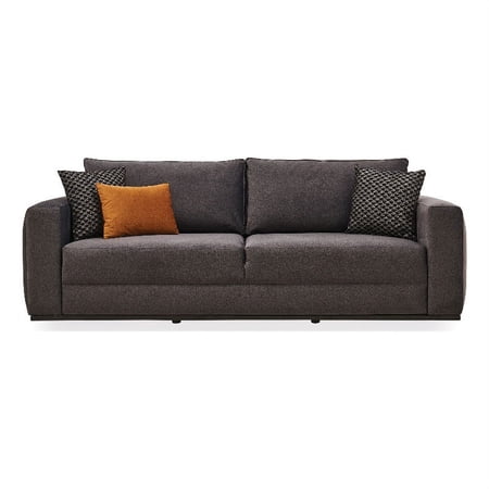 Chettle Plush Gray Fabric Upholstered Sofabed
