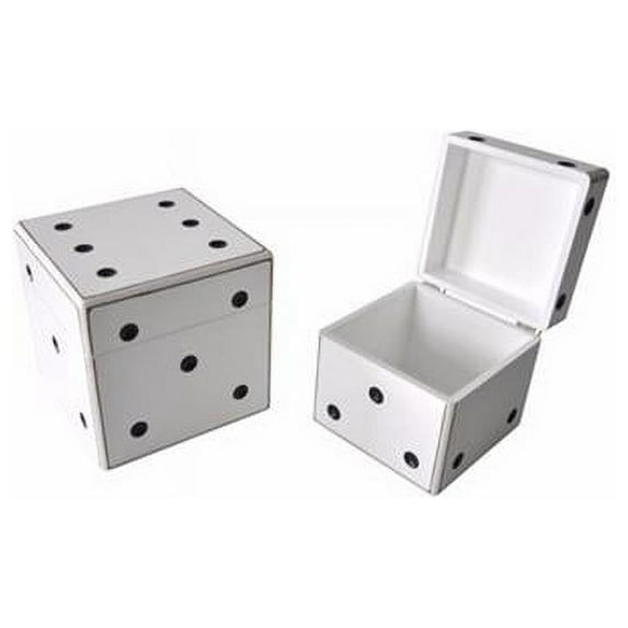 Cheungs Cheung's Black/White Wood Dice Storage Boxes (Set of 2)