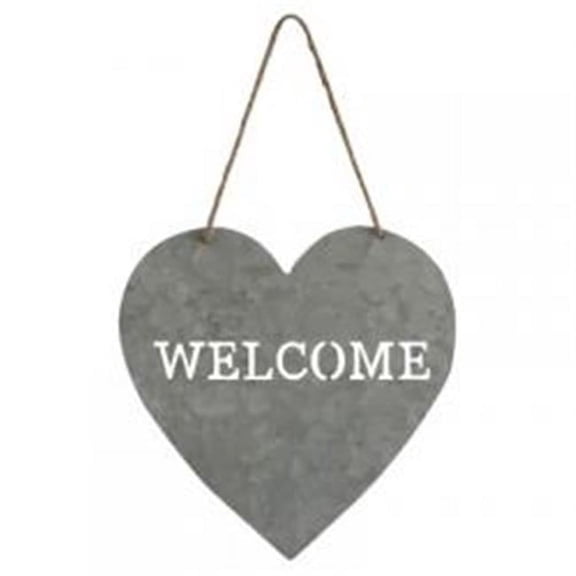 Cheung FP-3389 Metal Heart Shaped Hanging Welcome