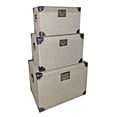 thumbnail image 1 of Cheung's FP-3098-3 Decorative Trunk in Plain Linen (Set of 3), 1 of 1
