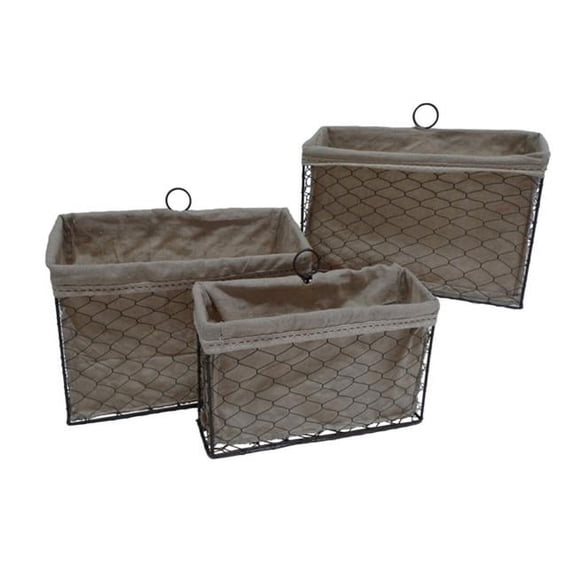 Cheung's FP-3372-3 Lined Wire Office Desk Organizers (Set of 3)