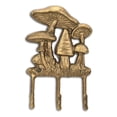 thumbnail image 1 of Cheungs 6111GD 3 Prong Mythra Mushroom Medley Cast Iron Wall Hook - Golden, 1 of 7