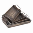 thumbnail image 1 of Keaton Set of 4 Metal Handled Wood Trays, 1 of 2