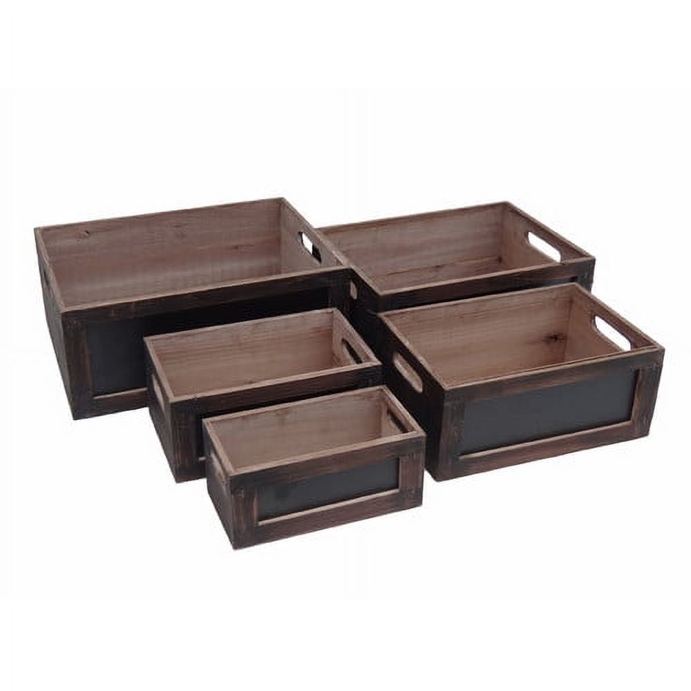 Cheungs 5 Piece Wooden Crates Set