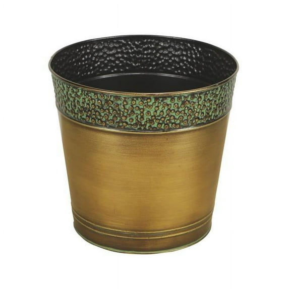 Cheungs 5064-08 8 in. Round Metal Planter