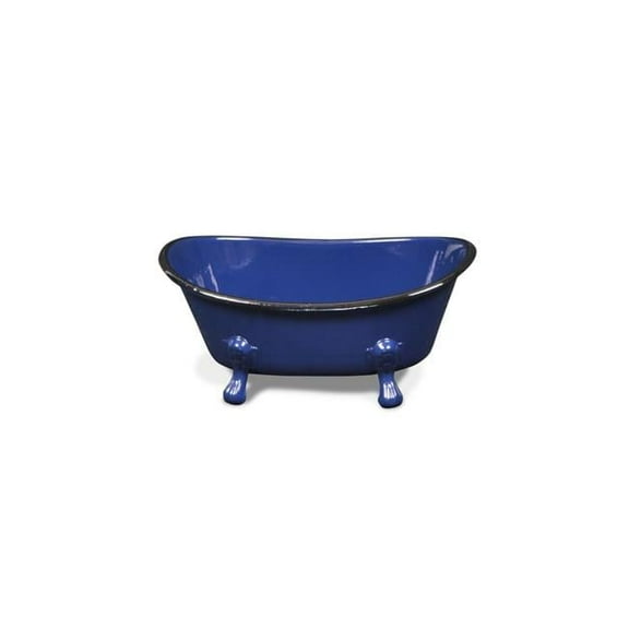 Cheungs Navy Blue Metal Bathtub Decor With Hand Crafted Design