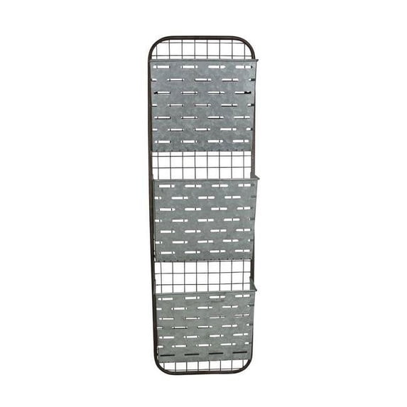 Cheungs 5141 Metal 3 Tier Wall Decor with Slat Metal Pockets