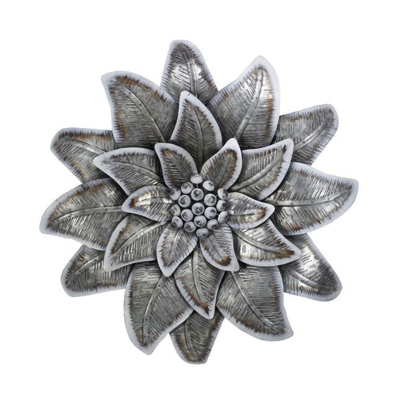 Cheungs 5146B Galvanized Metal Flower Wall Decor
