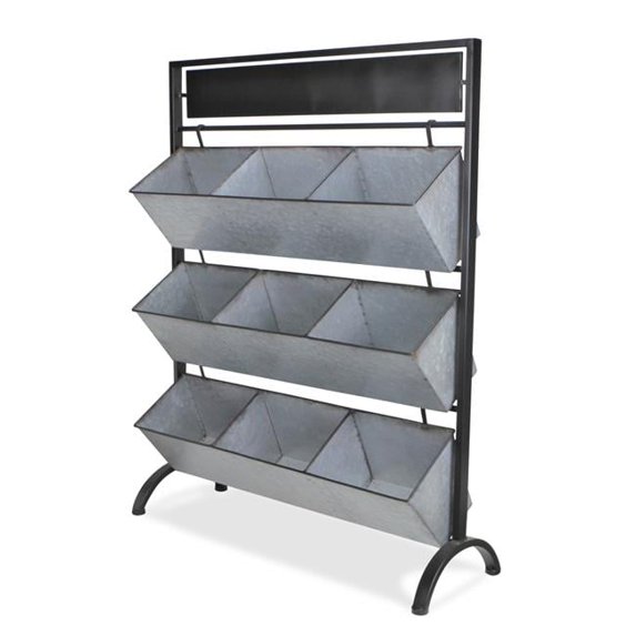 Clarice 9 Slot Metal Display Stand & Chalkboard