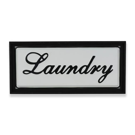 Cheungs 5489BK Colista Elegant Laundry Wall Sign, Black