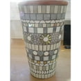 thumbnail image 1 of Cheungs 5589GR Abstract Mosaic Pattern Ceramic Planter, Gray, 1 of 1
