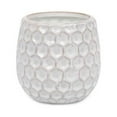 thumbnail image 1 of Cheungs 5593WT Hexagon Textured Pattern Ceramic Planter, White, 1 of 3