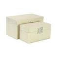 thumbnail image 1 of Galena Set of 2 Double Happiness Shagreen Boxes - White Silver, 1 of 9