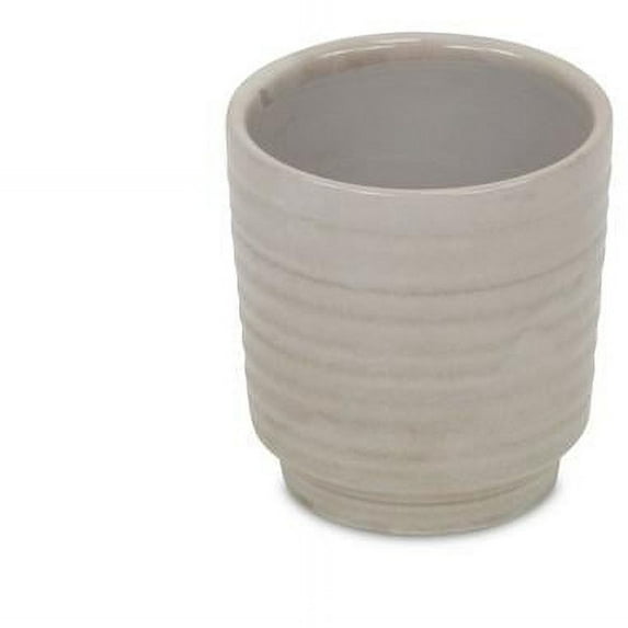 Cheungs 5661WT Rippled Ceramic Planter, White