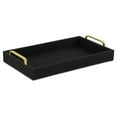 thumbnail image 1 of Canter Isle Linen Black Tray, 1 of 7