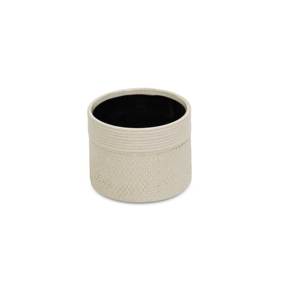 Cheungs 5742M Osanna Off-white Patterned Ceramic Pot - Medium
