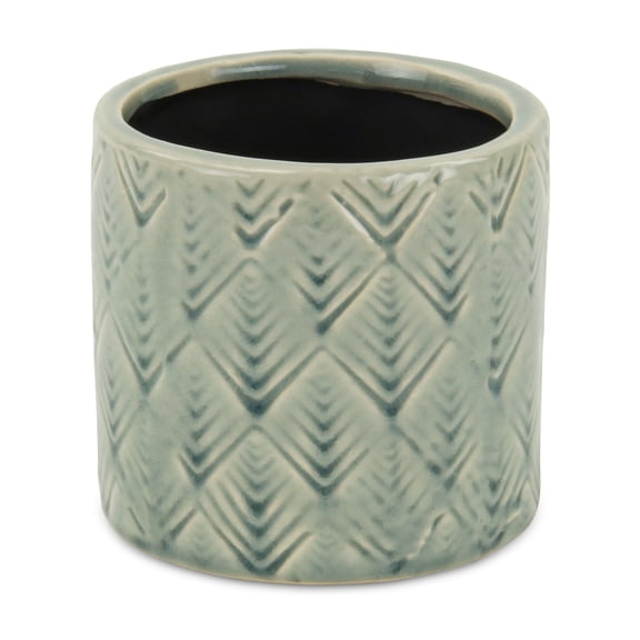 Cheungs 5774S 4.5 x 4.25 in. Arzati Viridescent Pot, Green